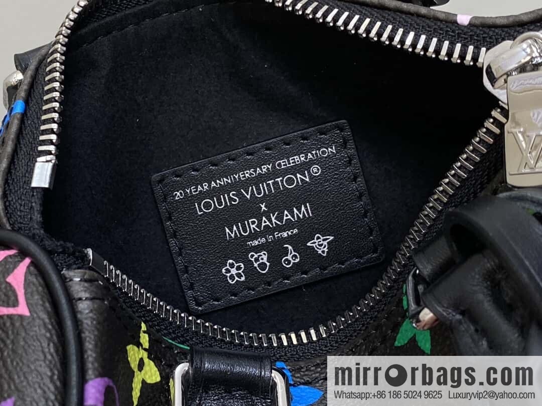 [Original order boutique] M13406 black color, pillow bag speedy series lv Murakami Takashi joint NANOSPEEDY handbag