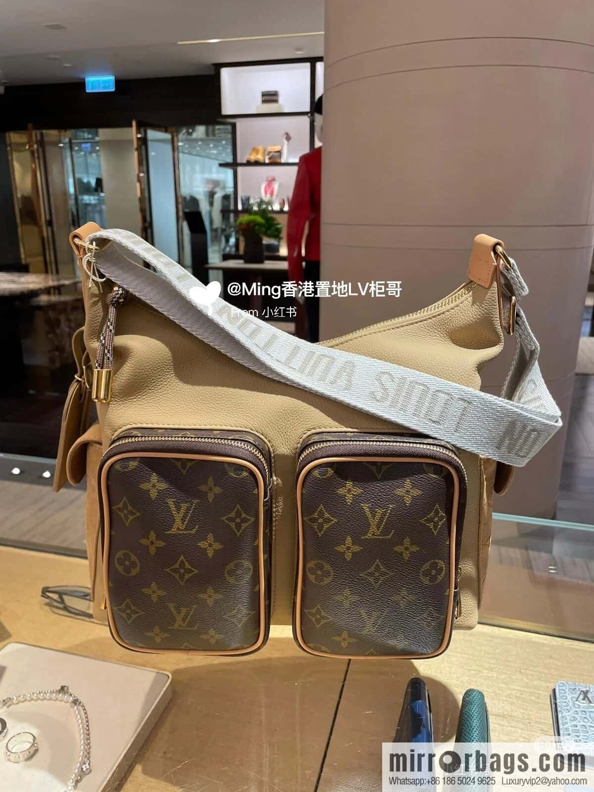 [Original order boutique] M12697 presbyopia brown, men's bag messenger bag series HOBO CARGO handbag