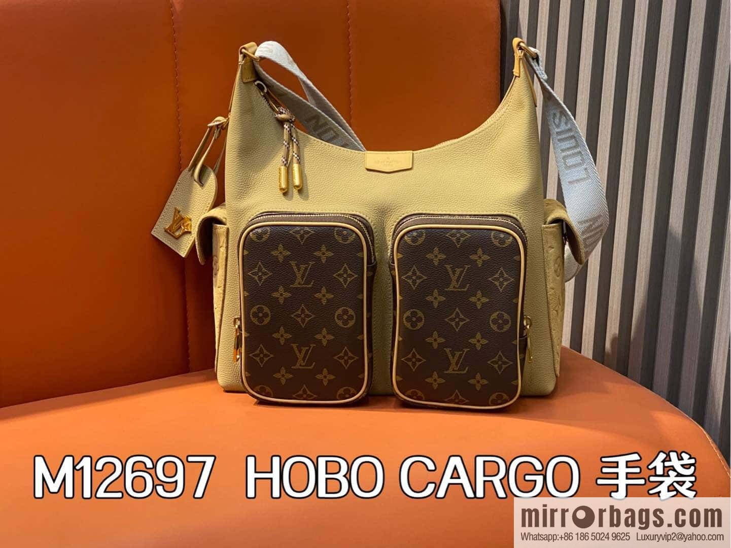 [Original order boutique] M12697 presbyopia brown, men's bag messenger bag series HOBO CARGO handbag