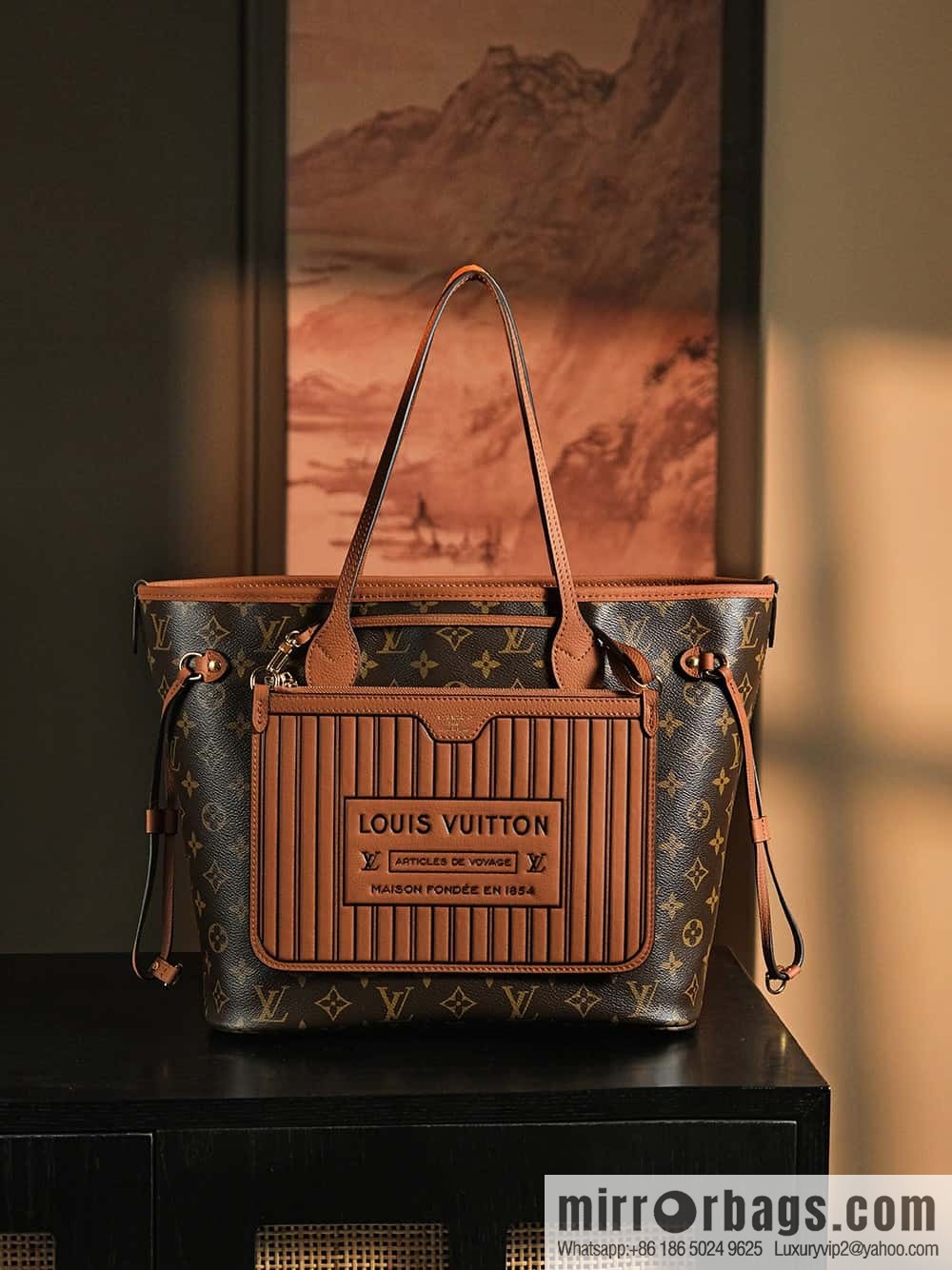 LV 𝐍𝐄𝐕𝐄𝐑𝐅𝐔𝐋𝐋 chip diamond beating code shopping bag series #M