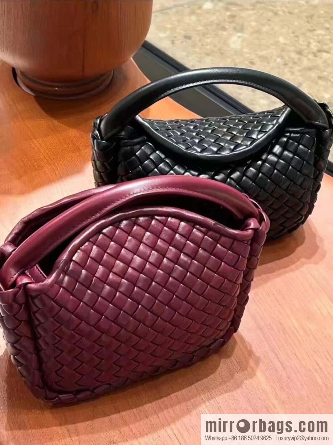BV Small Cobble Handbag 805739 Barolo Burgundy