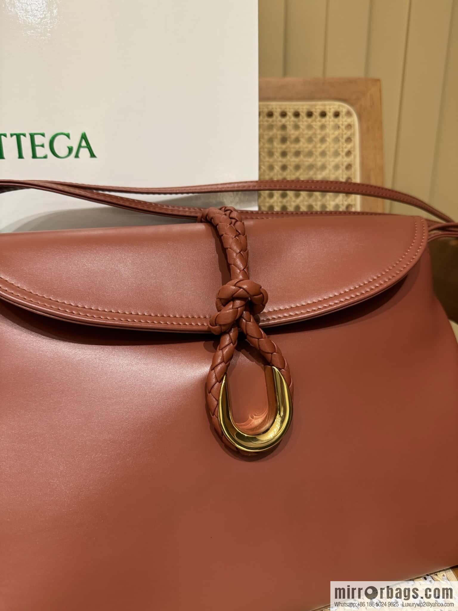 BV Large Liberta Crossbody Bag 806034 Brick Red