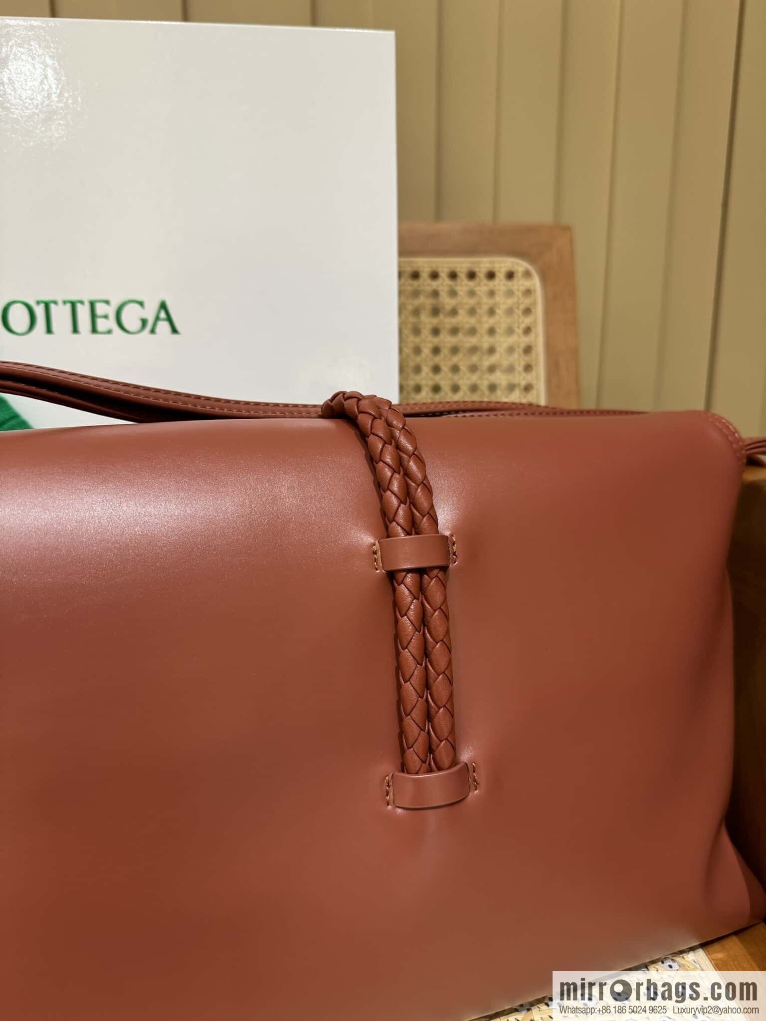 BV Large Liberta Crossbody Bag 806034 Brick Red