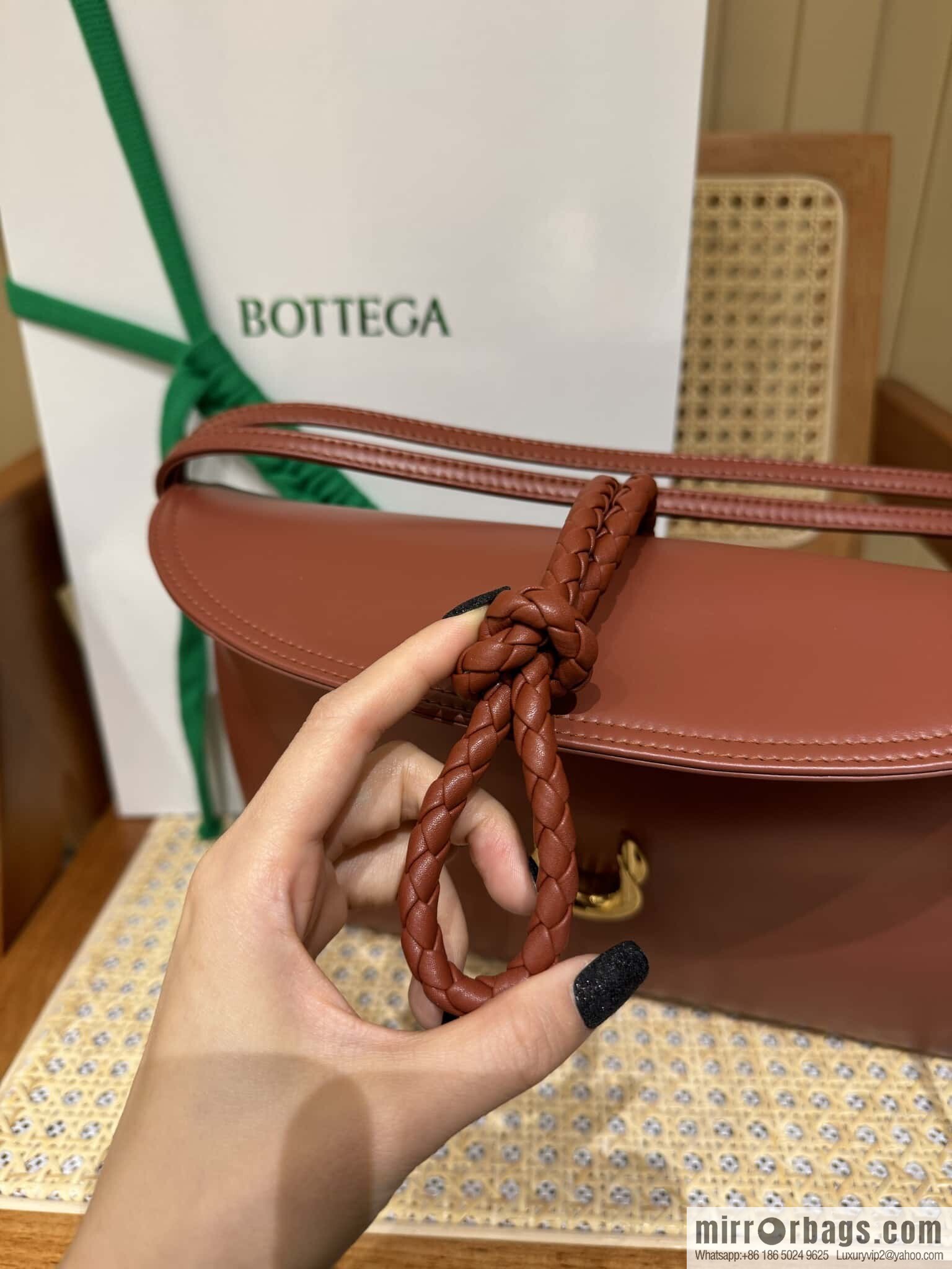 BV Large Liberta Crossbody Bag 806034 Brick Red