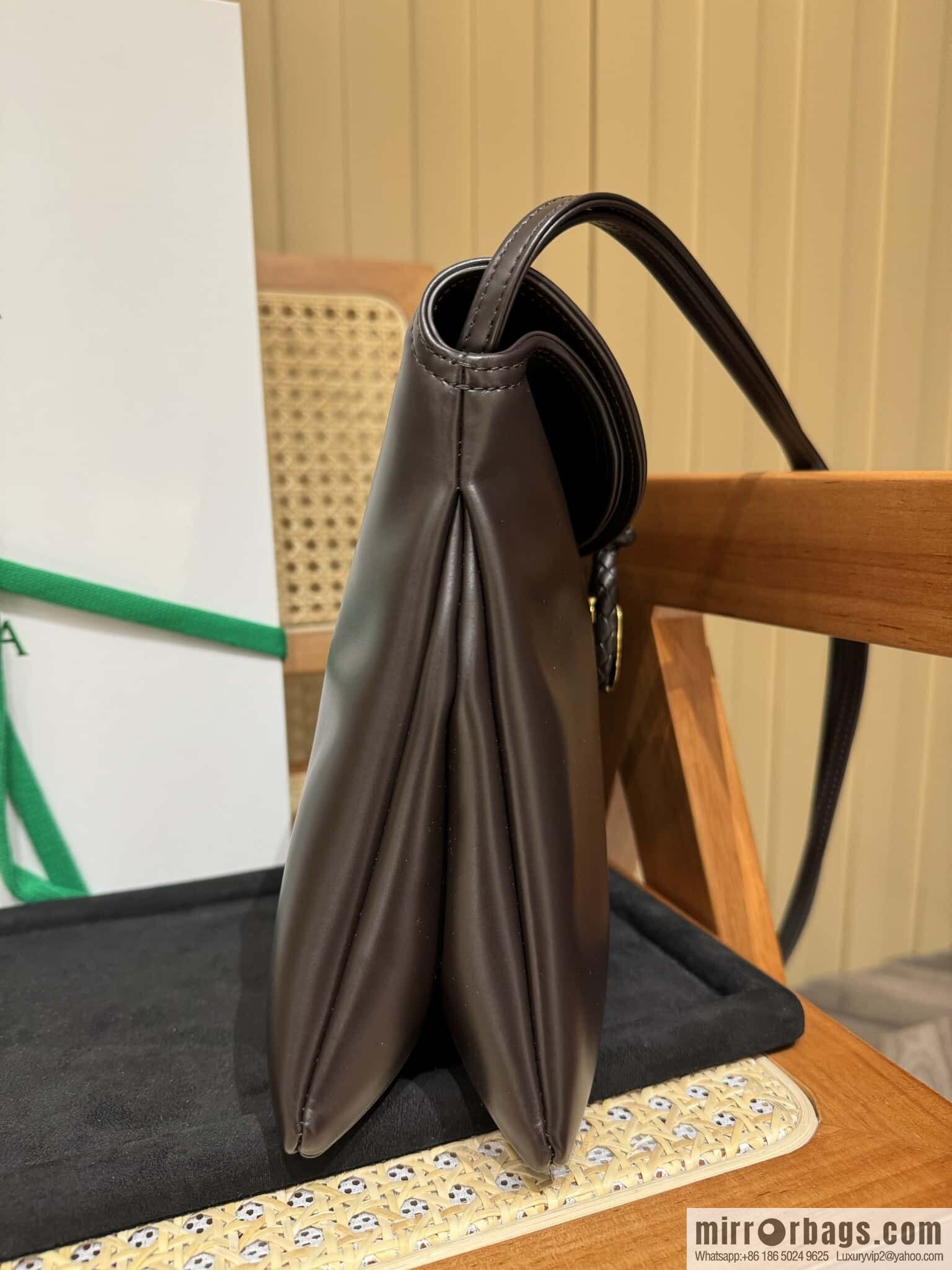 BV Large Liberta Crossbody Bag 806034 Chocolate Brown