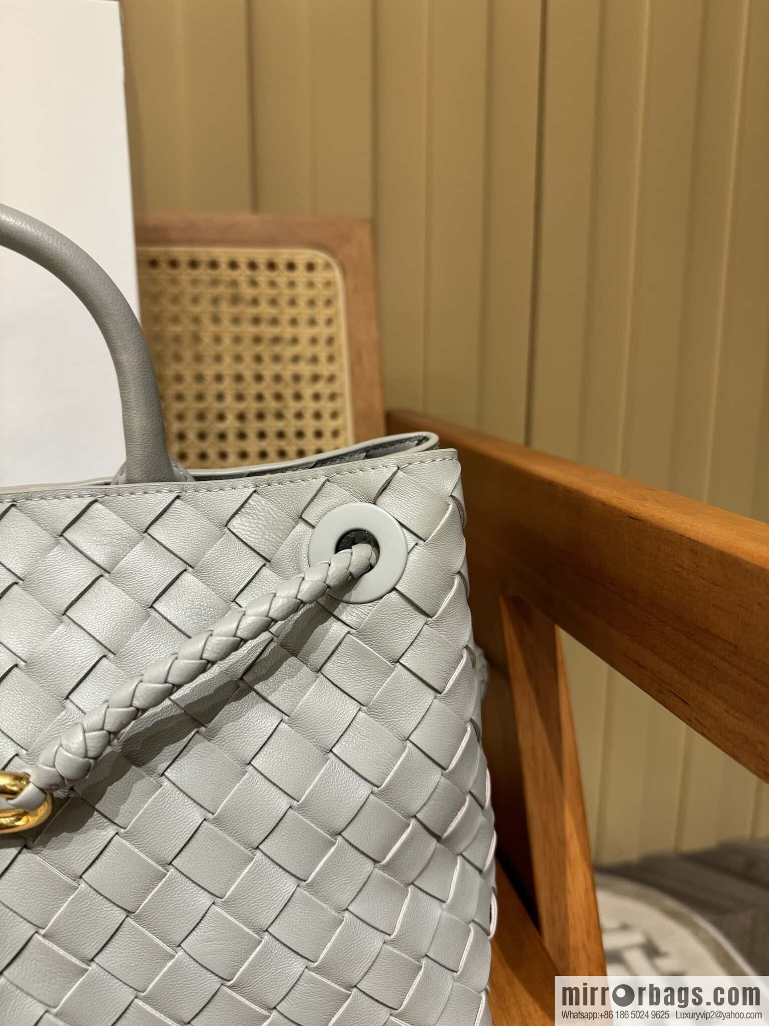 BV Small Horizontal Andiamond Handbag 766010 Silver Grey