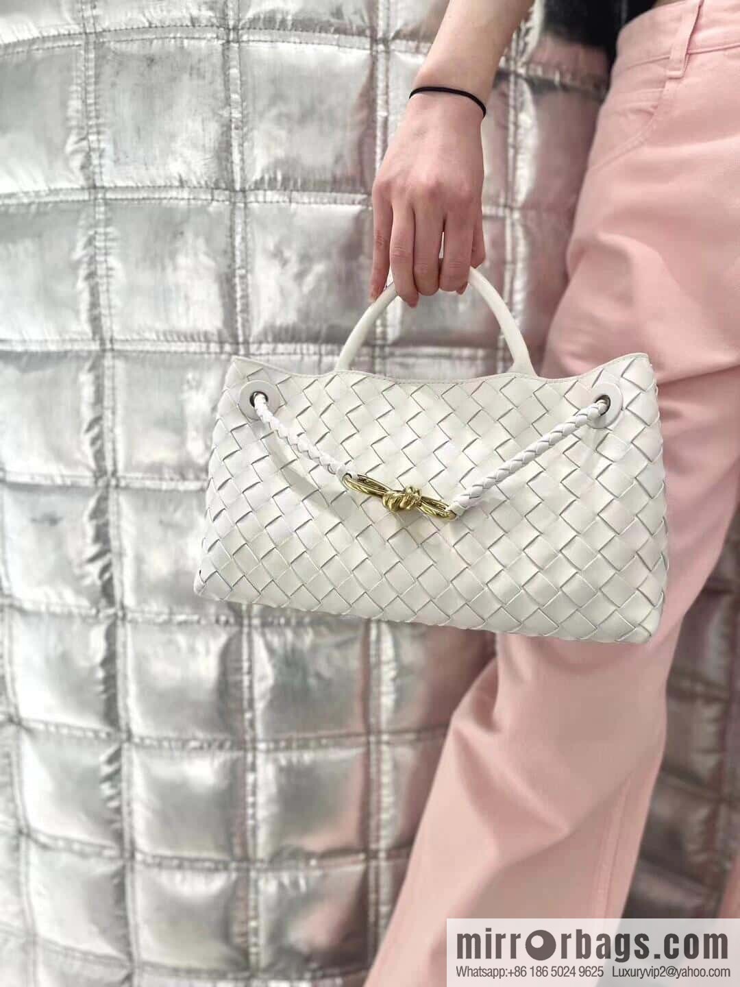 BV small horizontal Andiamond handbag 766010 white