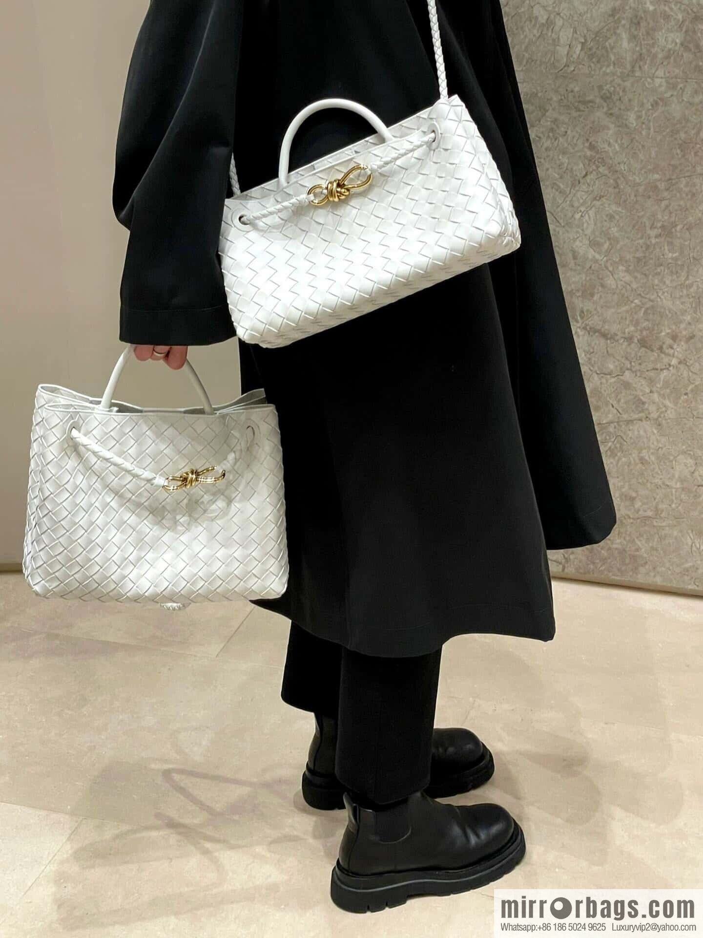 BV small horizontal Andiamond handbag 766010 white