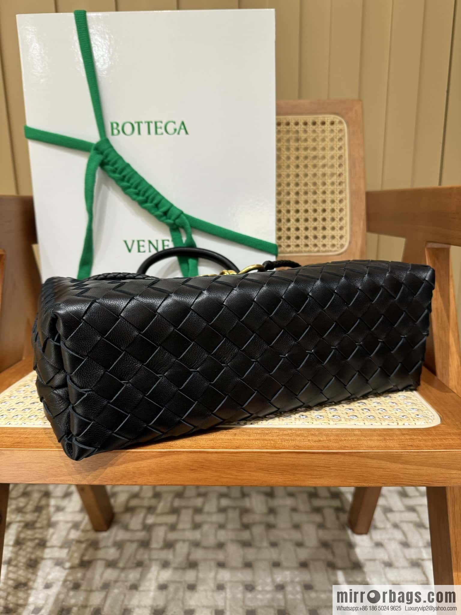 BV Small Horizontal Andiamond Handbag 766010 Black