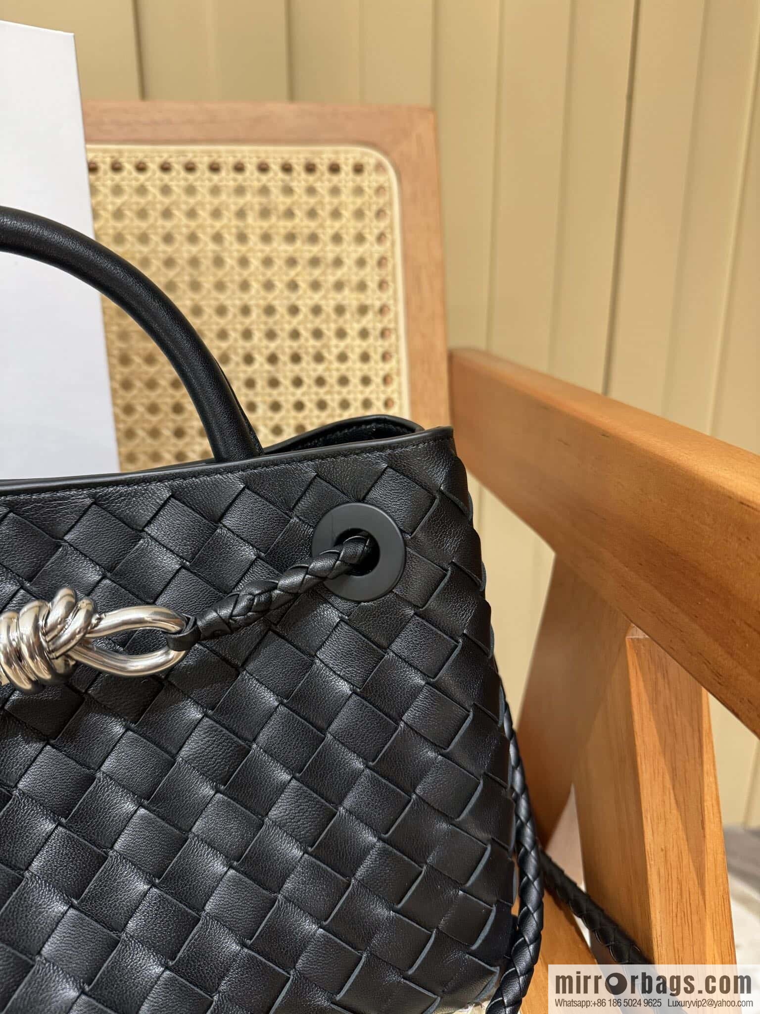 BV 🆕 small Andiamo handbag 766014 black with silver buckle🆕