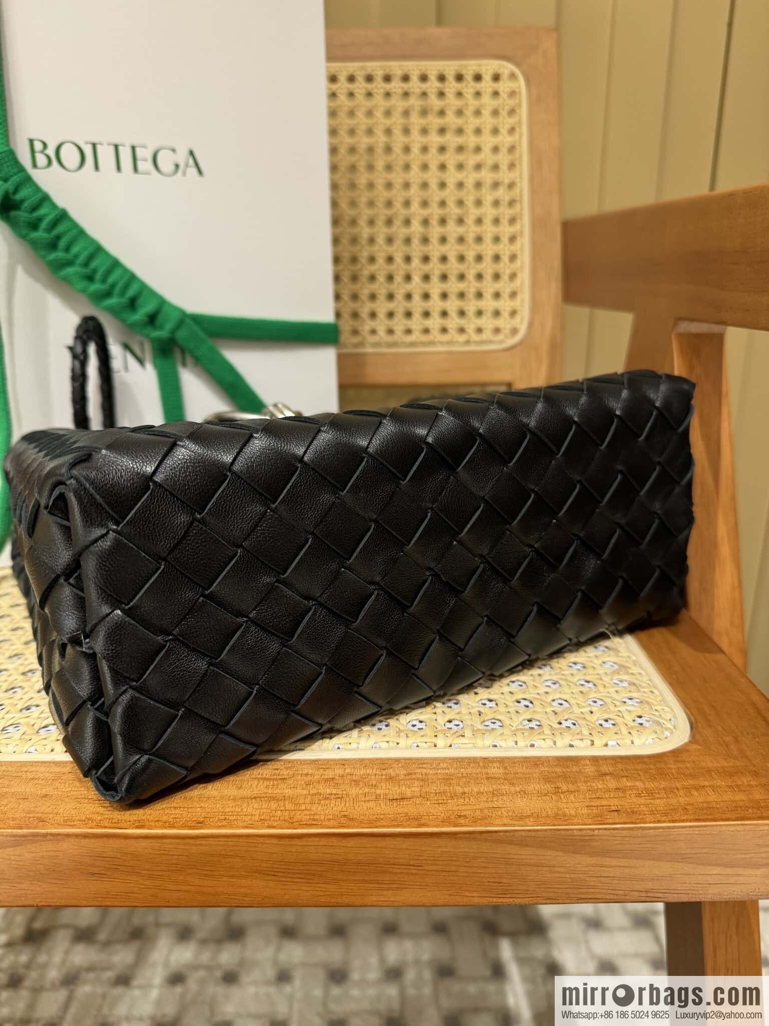 BV 🆕 small Andiamo handbag 766014 black with silver buckle🆕