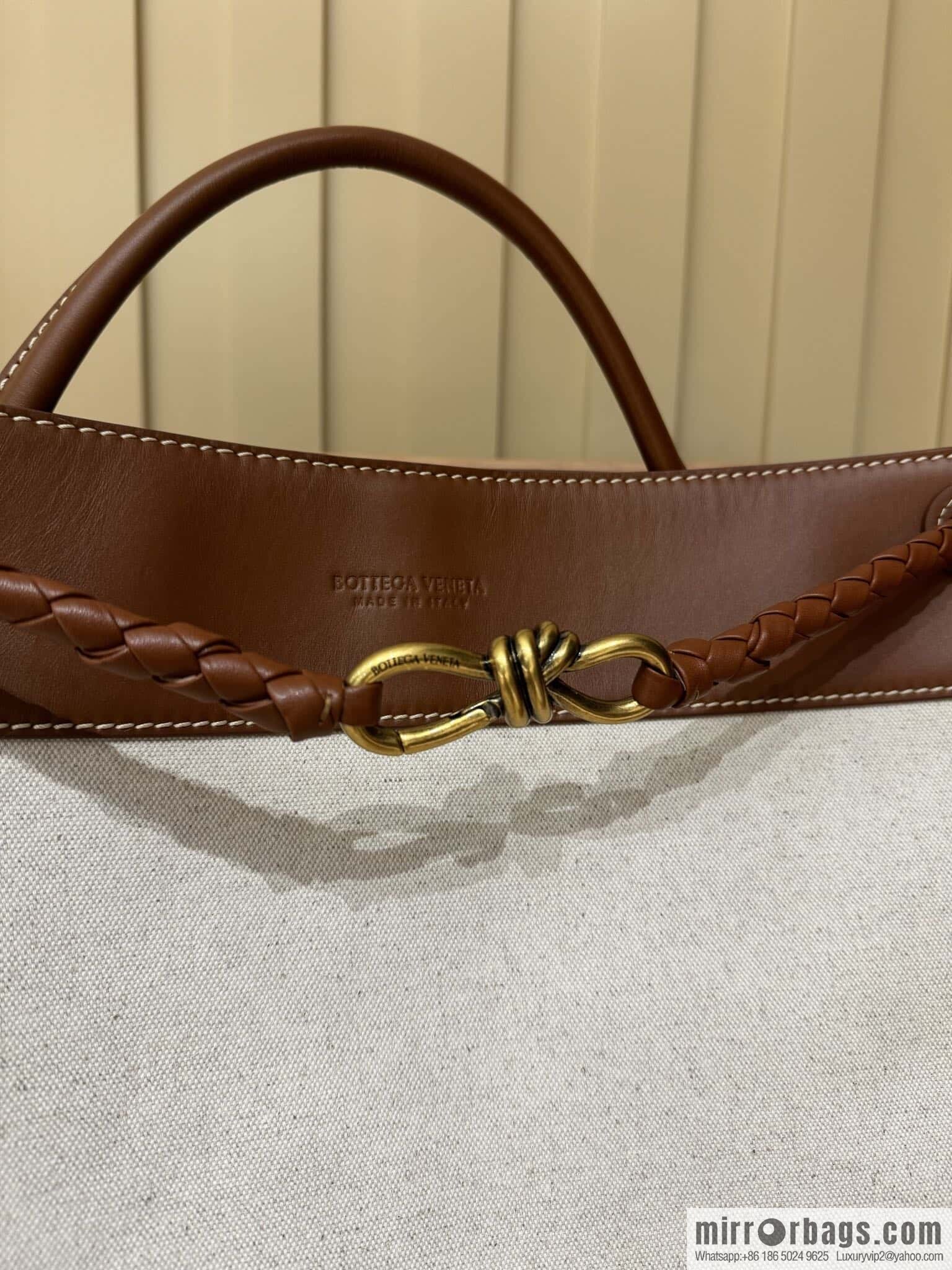 BV Large Andiamond Handbag 786194 Caramel Patchwork