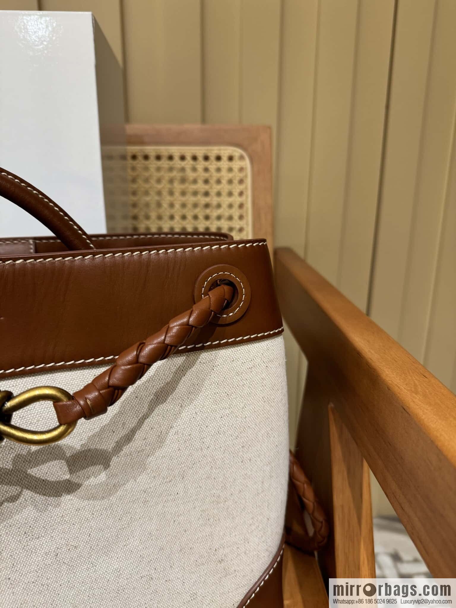 BV Medium Andiamond Handbag 766016 Caramel Patchwork