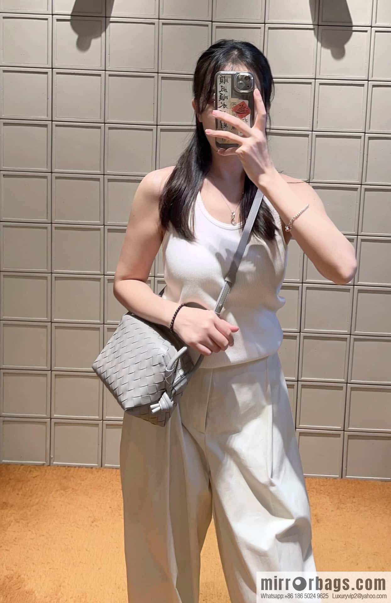 BV Loop Handbag 796615 Silver Grey