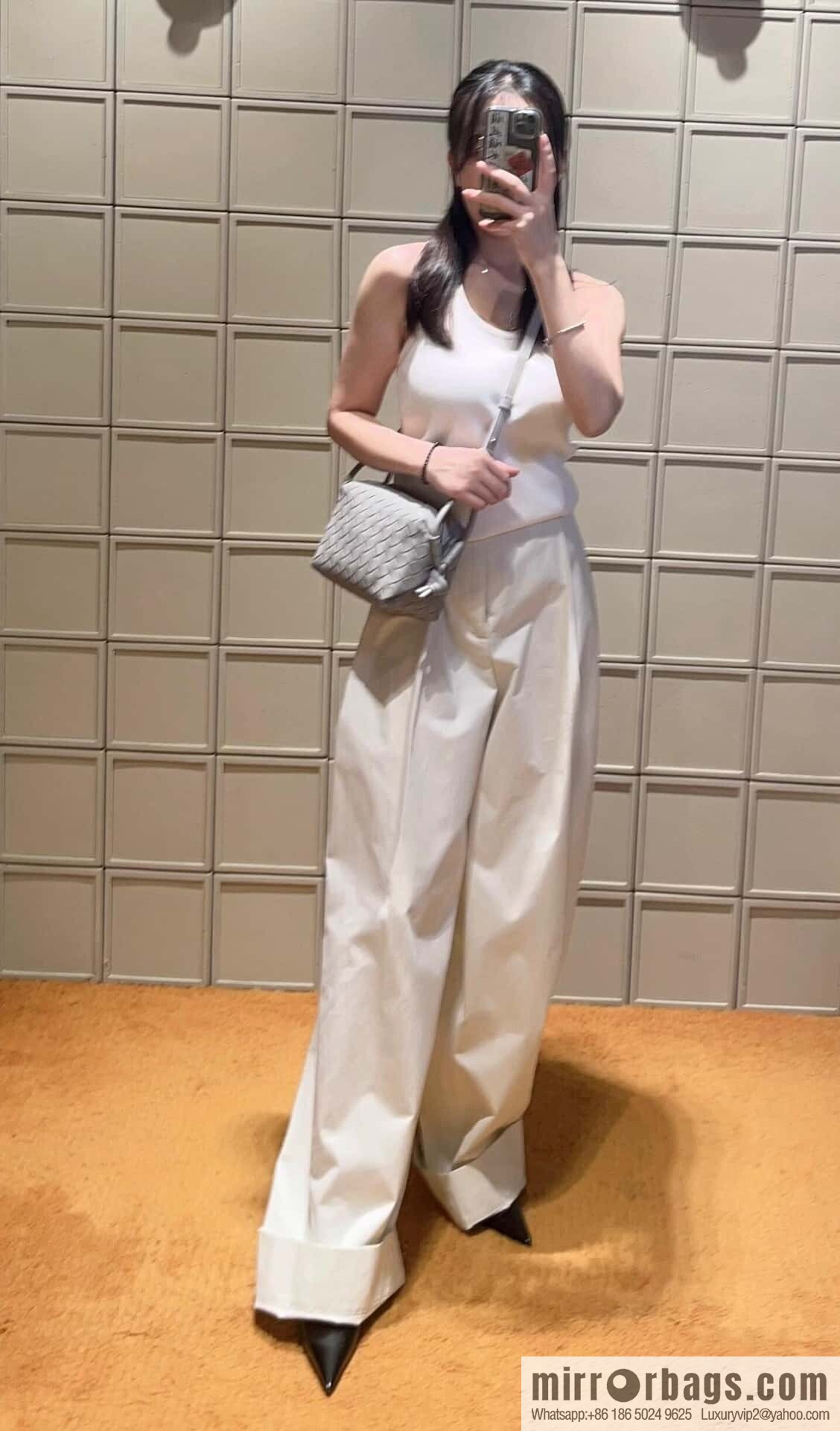 BV Loop Handbag 796615 Silver Grey
