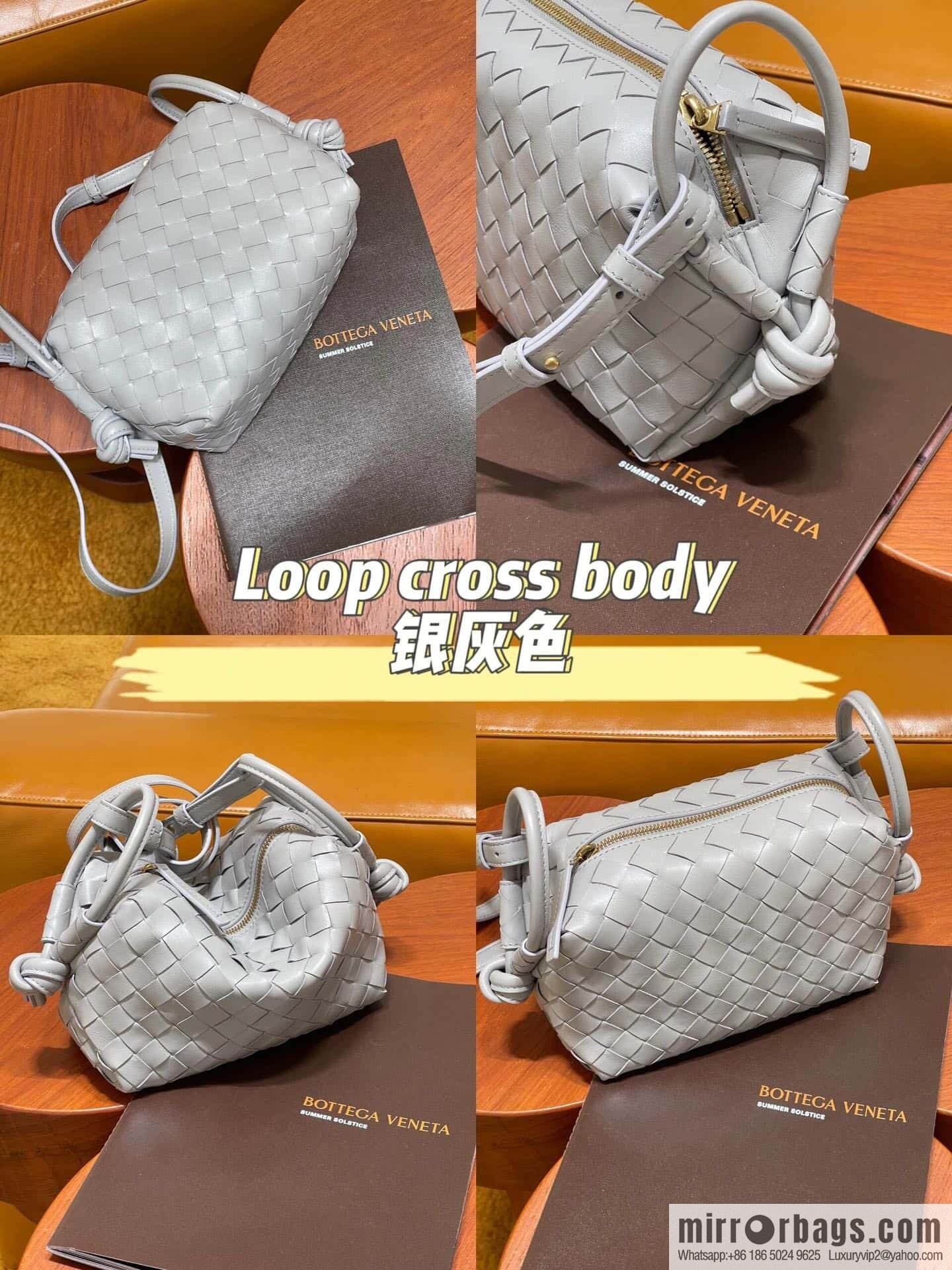 BV Loop Handbag 796615 Silver Grey