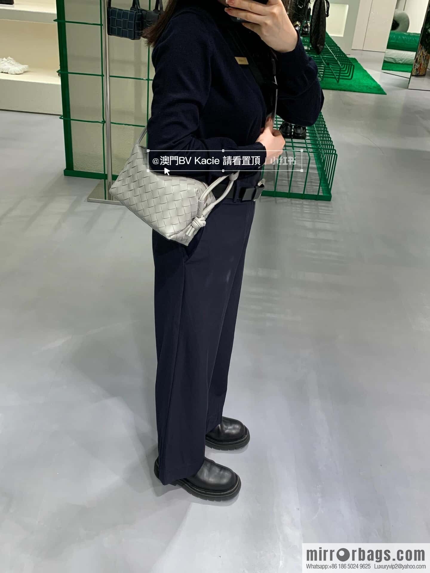 BV Loop Handbag 796615 Silver Grey