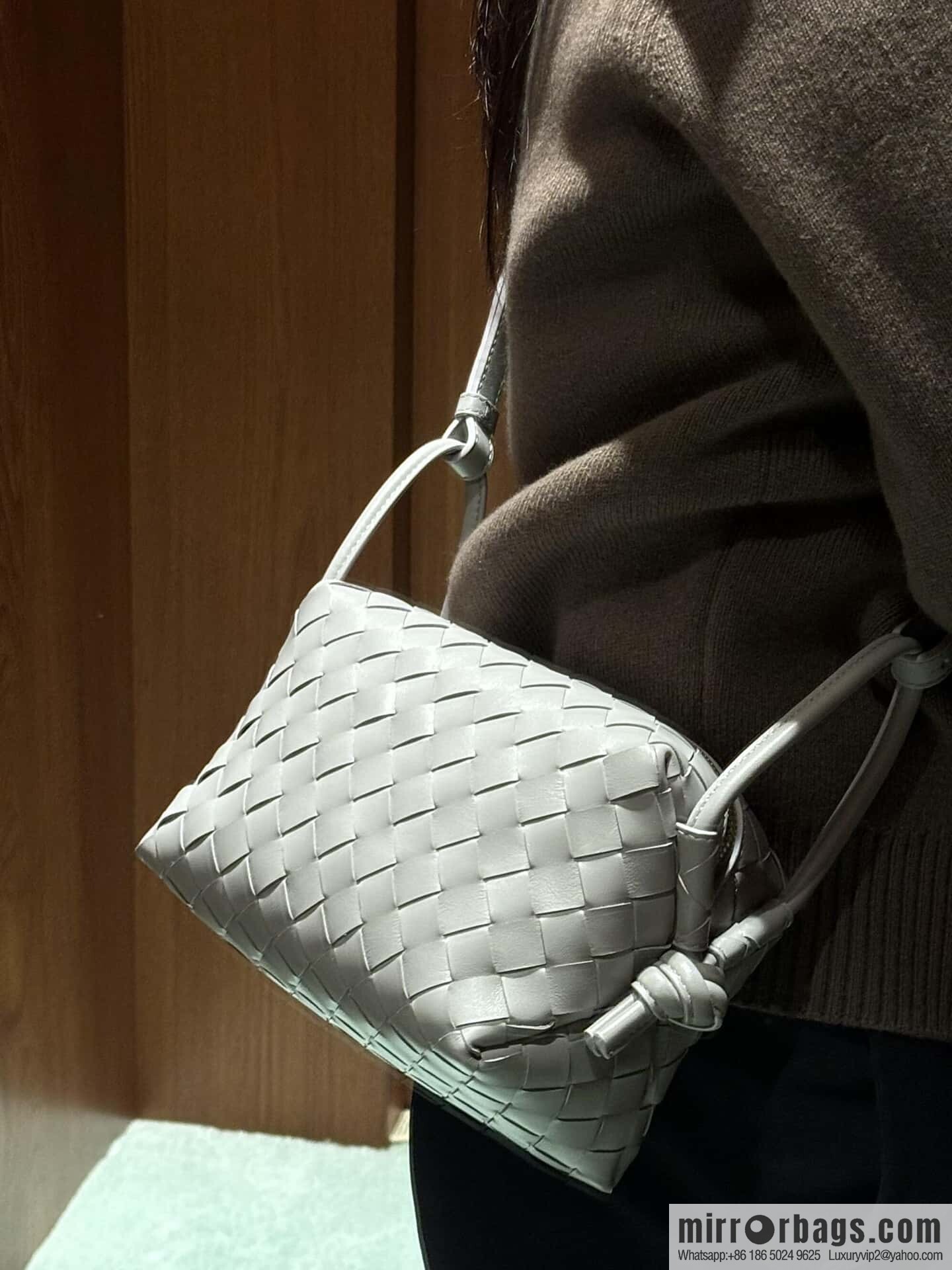 BV Loop Handbag 796615 Silver Grey