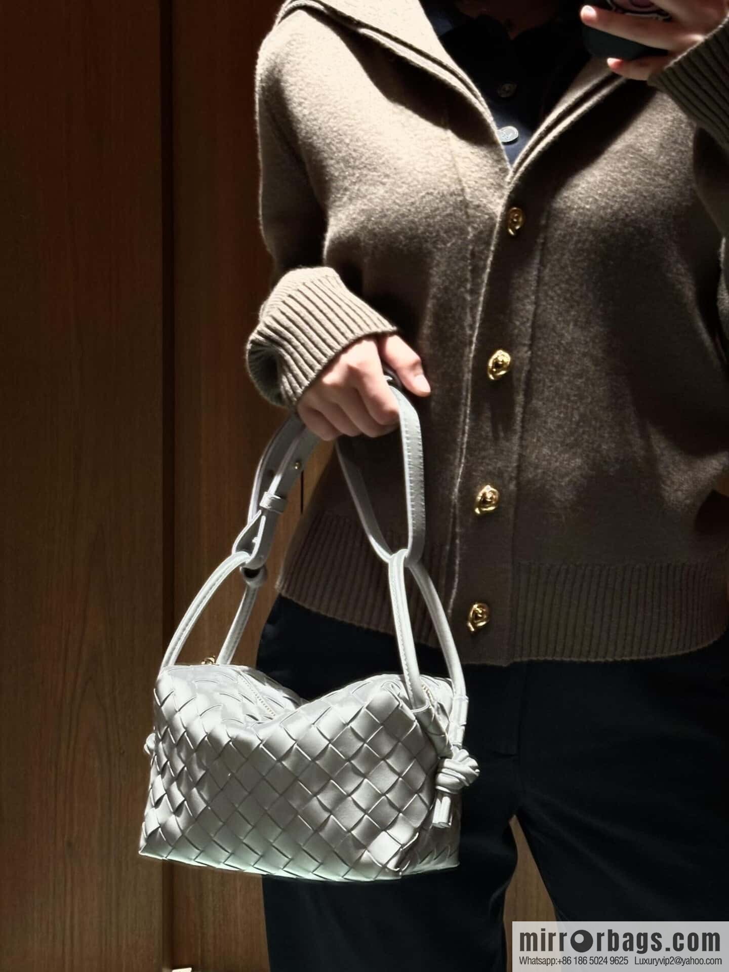 BV Loop Handbag 796615 Silver Grey