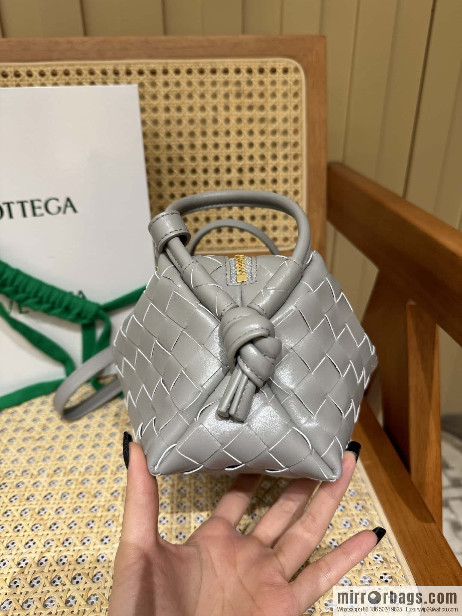 BV Loop Handbag 796615 Silver Grey