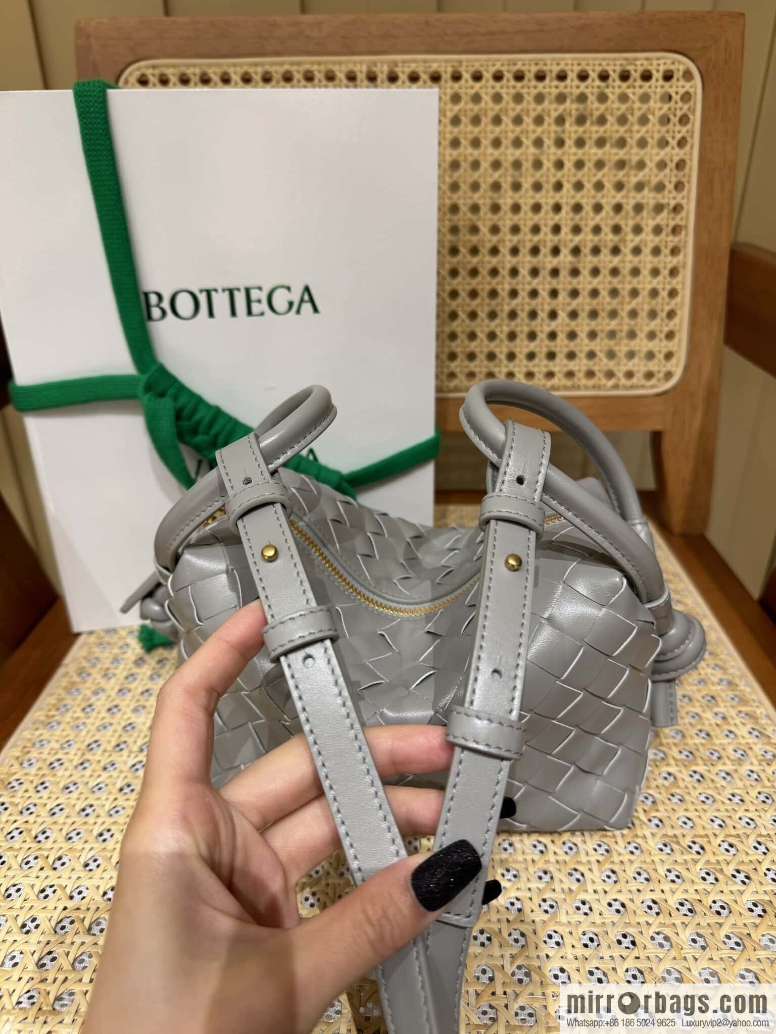 BV Loop Handbag 796615 Silver Grey