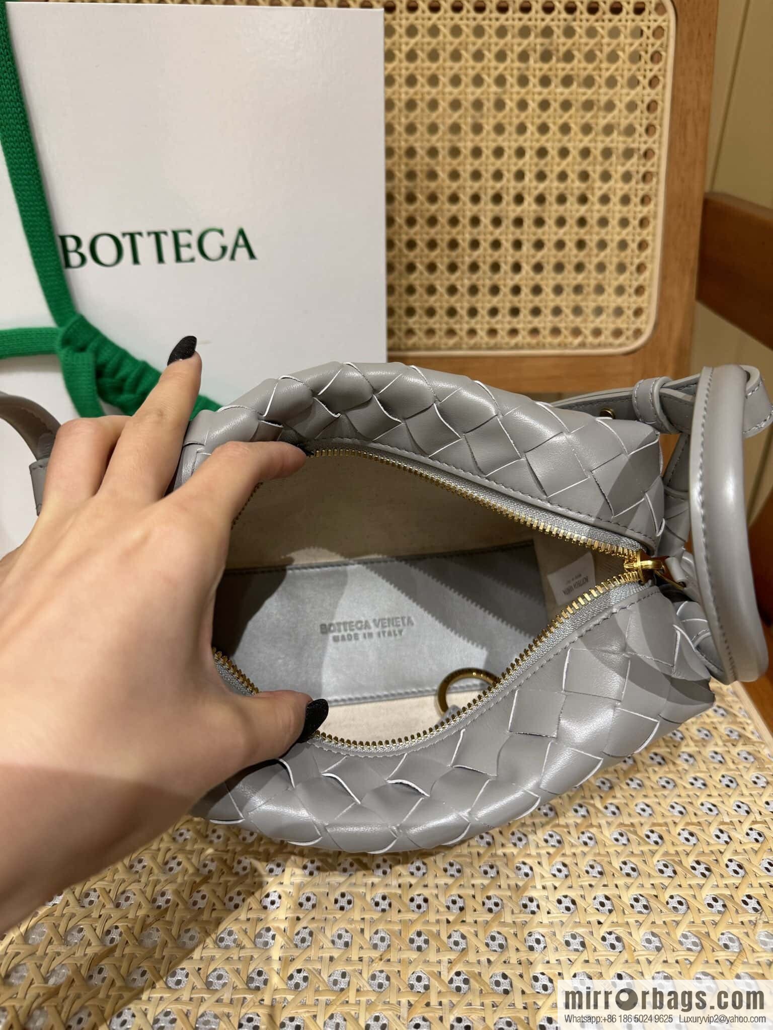 BV Loop Handbag 796615 Silver Grey