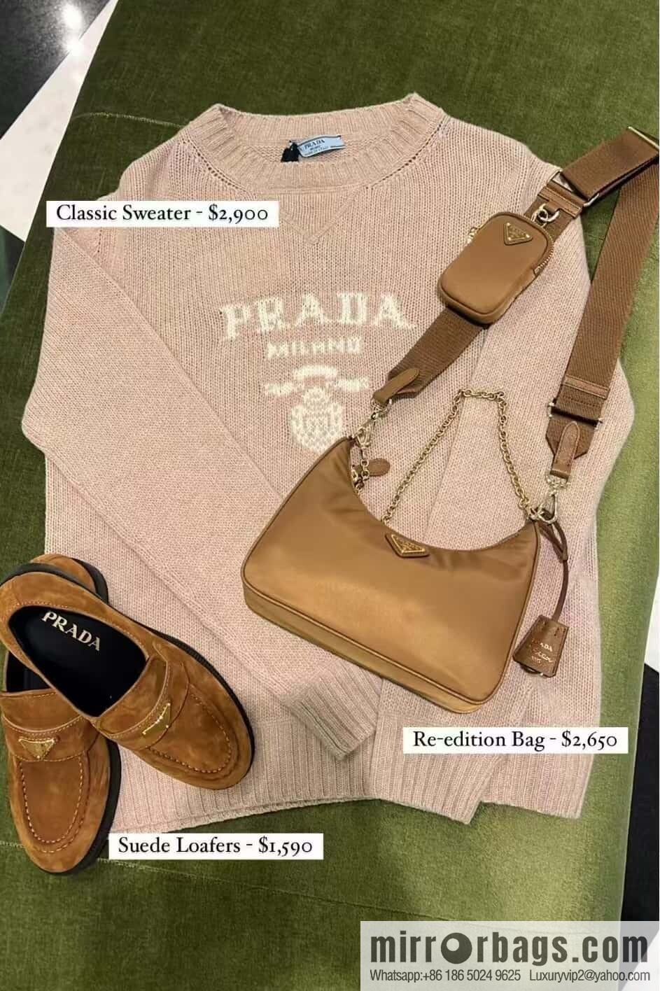 PRADA 🎉 explosion gold hardware 🎉🎉 new color 1BH204 gold hardware