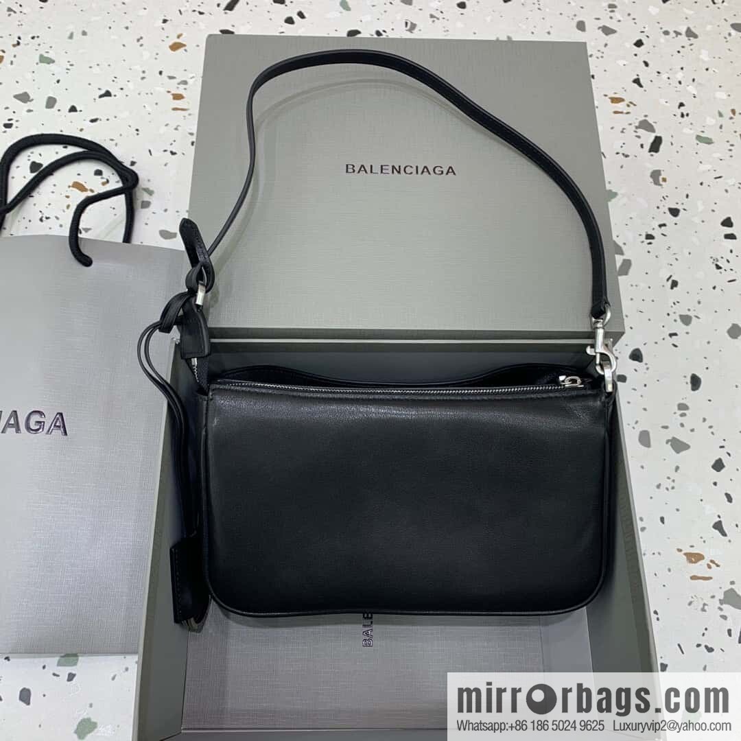 𝐁𝐚𝐥𝐞𝐧𝐜𝐢𝐚𝐠𝐚 𝐑𝐨𝐝𝐞𝐨 🖤🖤 814112 Black Silver Buckle