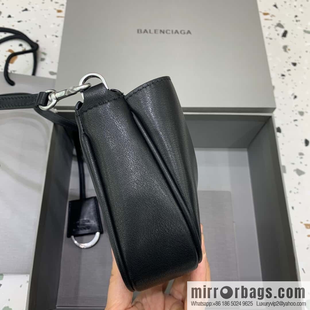 𝐁𝐚𝐥𝐞𝐧𝐜𝐢𝐚𝐠𝐚 𝐑𝐨𝐝𝐞𝐨 🖤🖤 814112 Black Silver Buckle