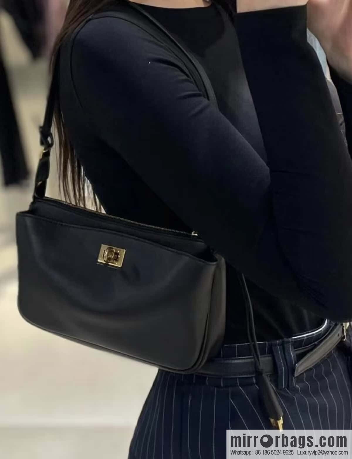 𝐁𝐚𝐥𝐞𝐧𝐜𝐢𝐚𝐠𝐚 𝐑𝐨𝐝𝐞𝐨 🖤🖤 814112 black gold buckle