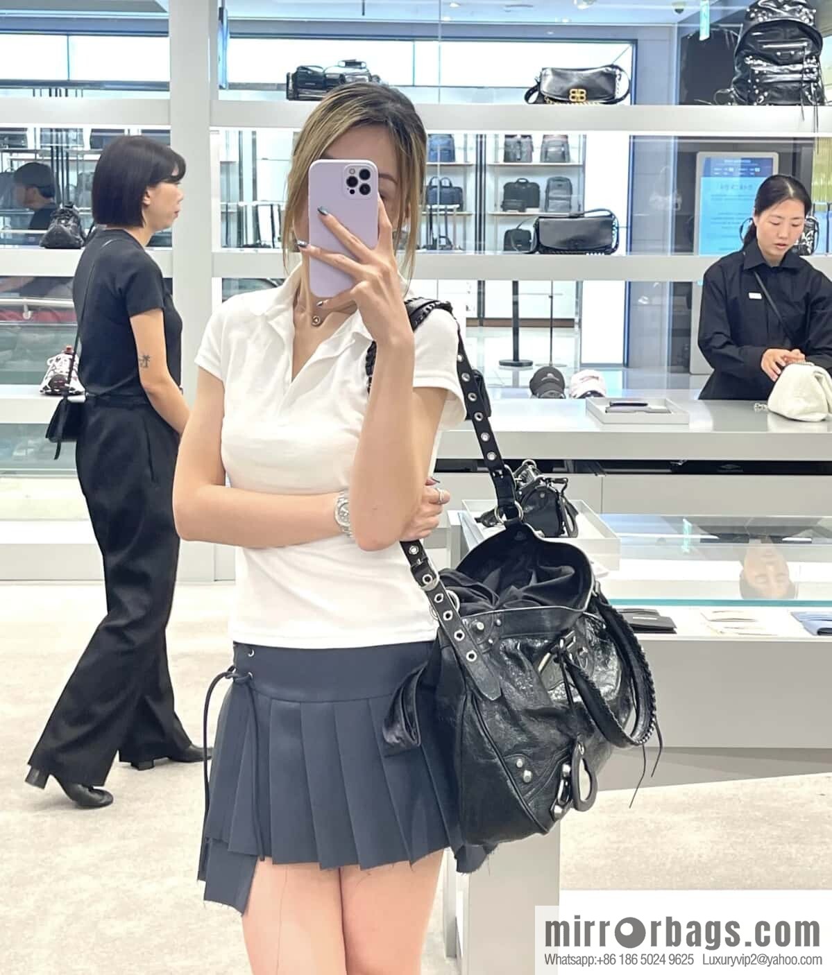 Balenciag neo cagole xl plus oil wax black silver 🖤 locomotive bag derivative new 761601