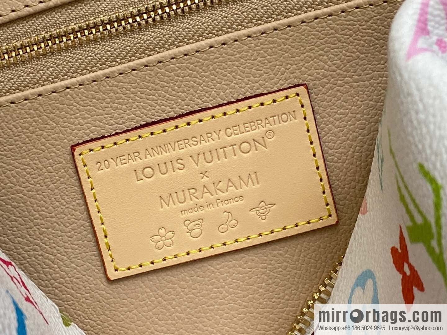[Original single boutique] M13743 white color cosmetic bag series POCHETTE COSMÉTIQUE large cosmetic bag 2025 Murakami Takashi joint cooperation series