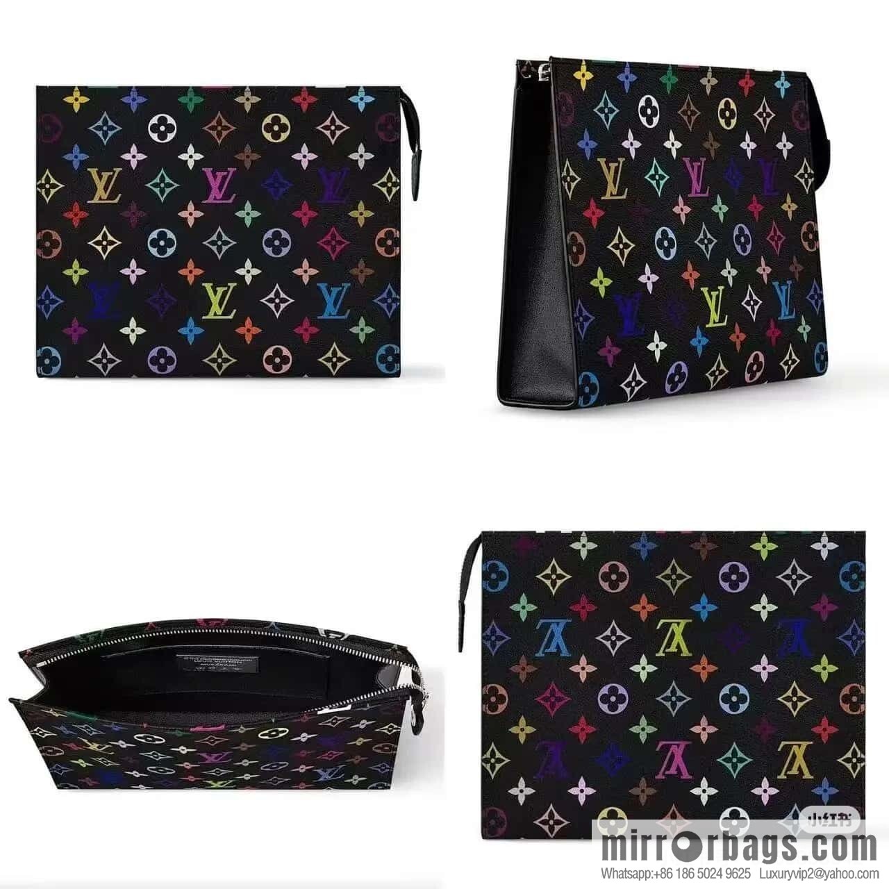 [Original order boutique] M13746 black color, handbag clutch series, the new POCHETTE VOYAGE medium clutch bag of the season