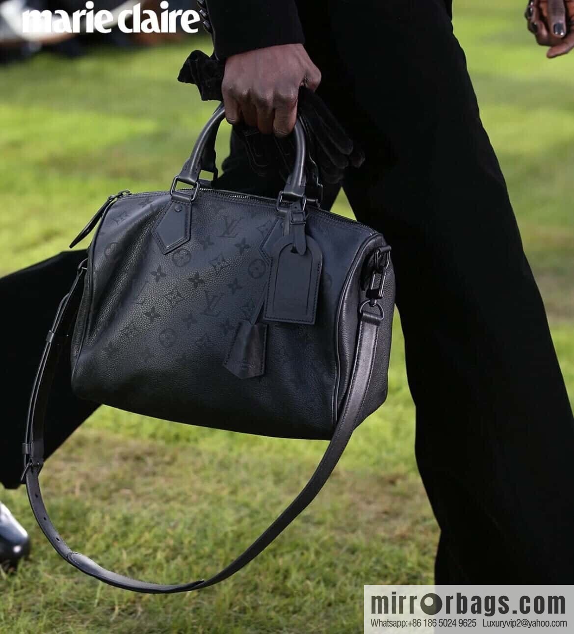 [Original order boutique] M21108 black full leather, pillow bag speedy series SPEEDY P9 BANDOULIZRE30 handbag