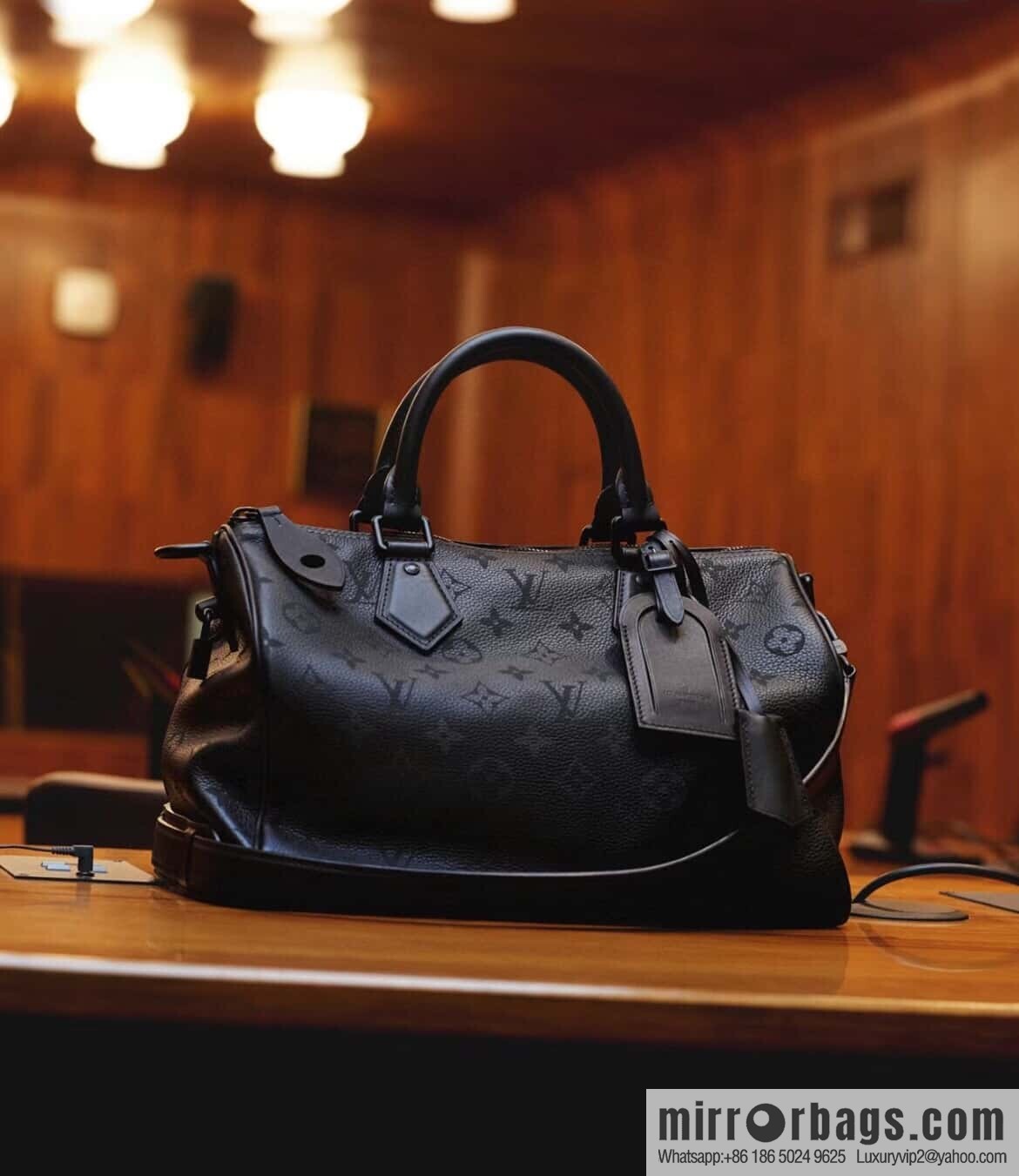 [Original order boutique] M21108 black full leather, pillow bag speedy series SPEEDY P9 BANDOULIZRE30 handbag