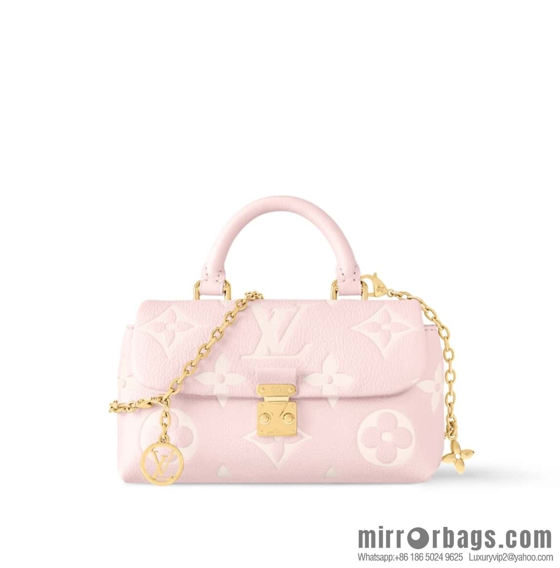 [Original order boutique] M12144 milkshake powder, full leather chain bag series M13796 This Nano Madeleine handbag
