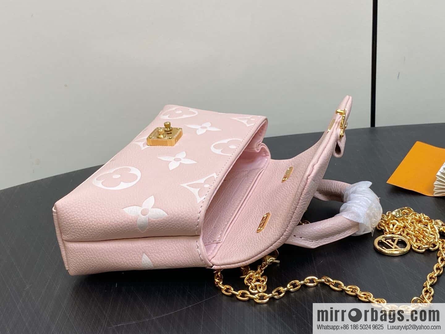[Original order boutique] M12144 milkshake powder, full leather chain bag series M13796 This Nano Madeleine handbag
