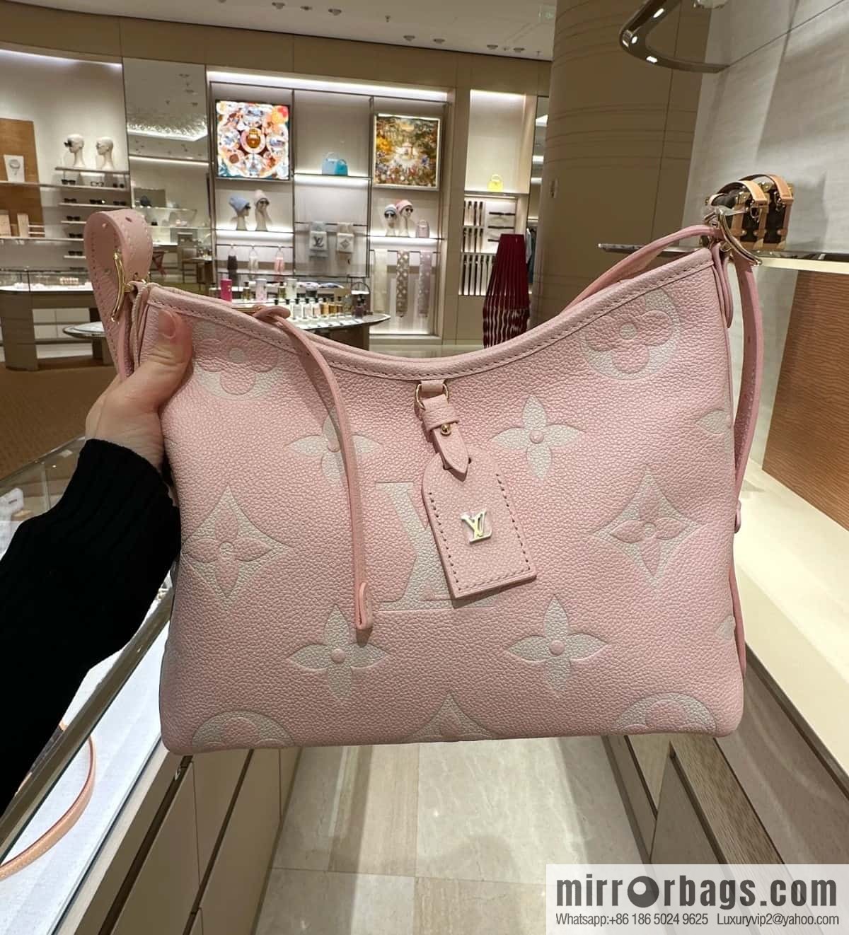 [Original order boutique] M12409 milkshake powder, full leather shopping bag series CarryAll small handbag M46288