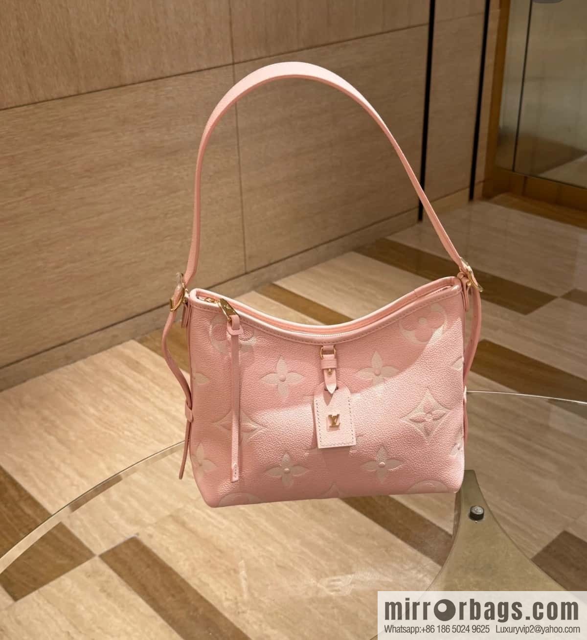 [Original order boutique] M12409 milkshake powder, full leather shopping bag series CarryAll small handbag M46288