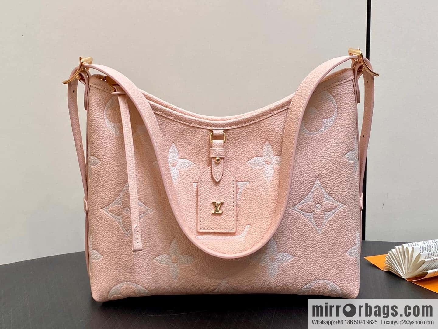 [Original order boutique] M12409 milkshake powder, full leather shopping bag series CarryAll small handbag M46288
