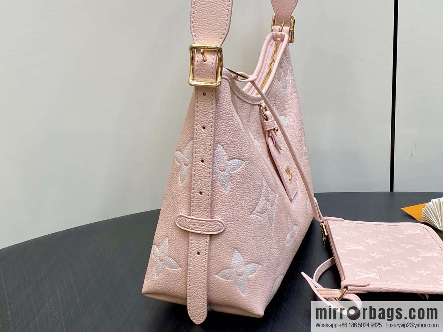 [Original order boutique] M12409 milkshake powder, full leather shopping bag series CarryAll small handbag M46288