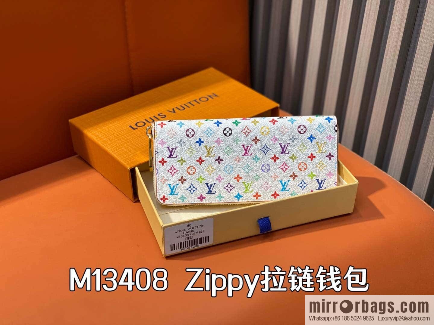 [Original single boutique] M13408 white color, single zipper wallet series Zippy zipper wallet