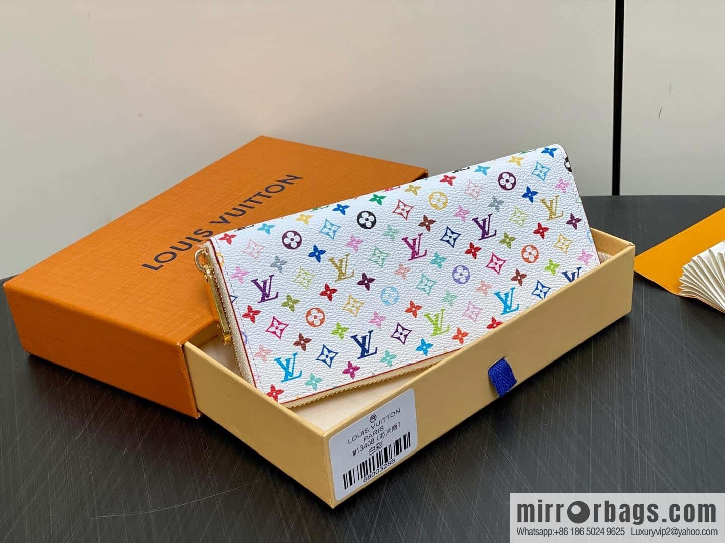 [Original single boutique] M13408 white color, single zipper wallet series Zippy zipper wallet