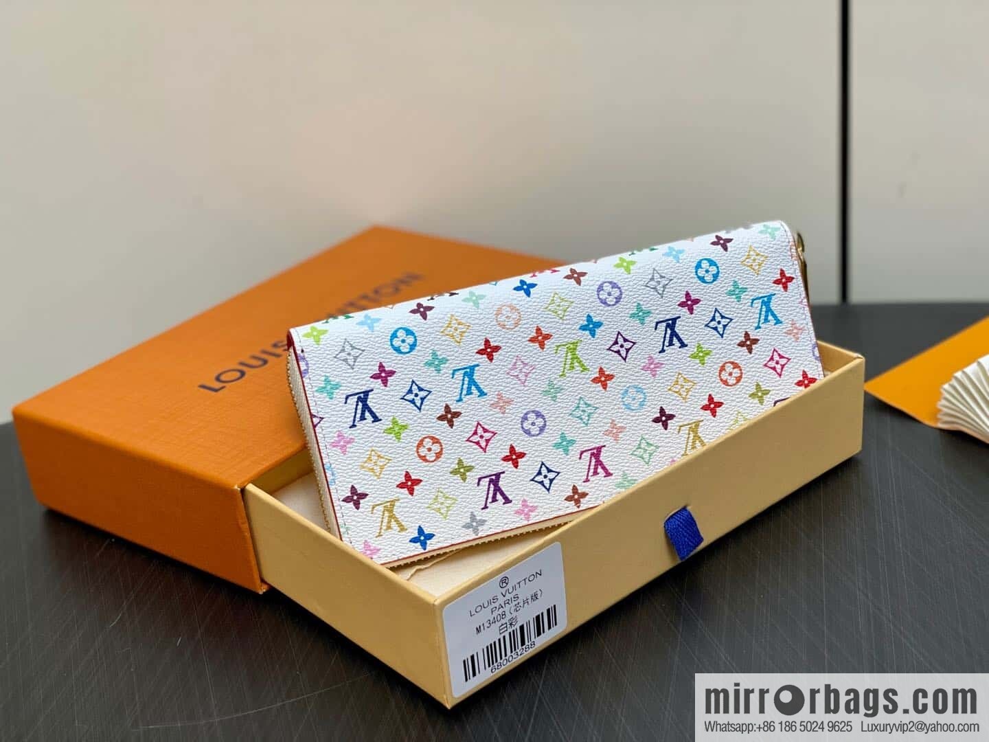 [Original single boutique] M13408 white color, single zipper wallet series Zippy zipper wallet