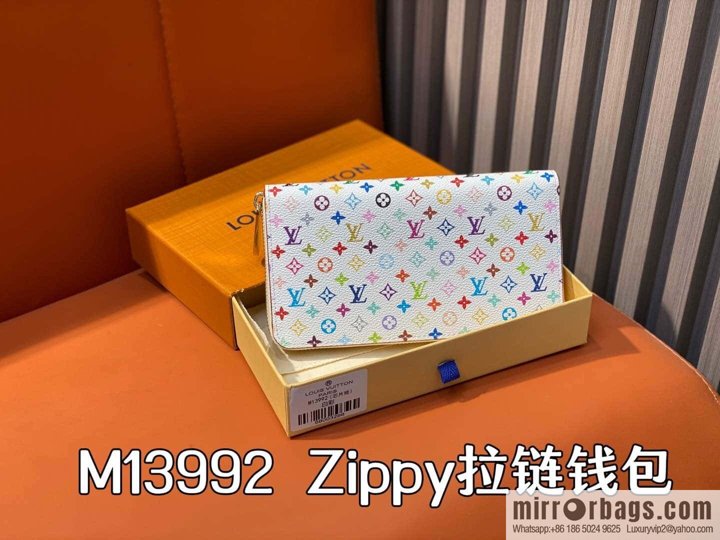 [Original single boutique] M13992 white color, single zipper wallet series Zippy zipper wallet
