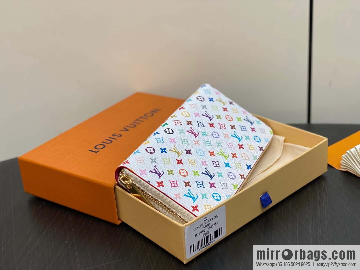 [Original single boutique] M13992 white color, single zipper wallet series Zippy zipper wallet