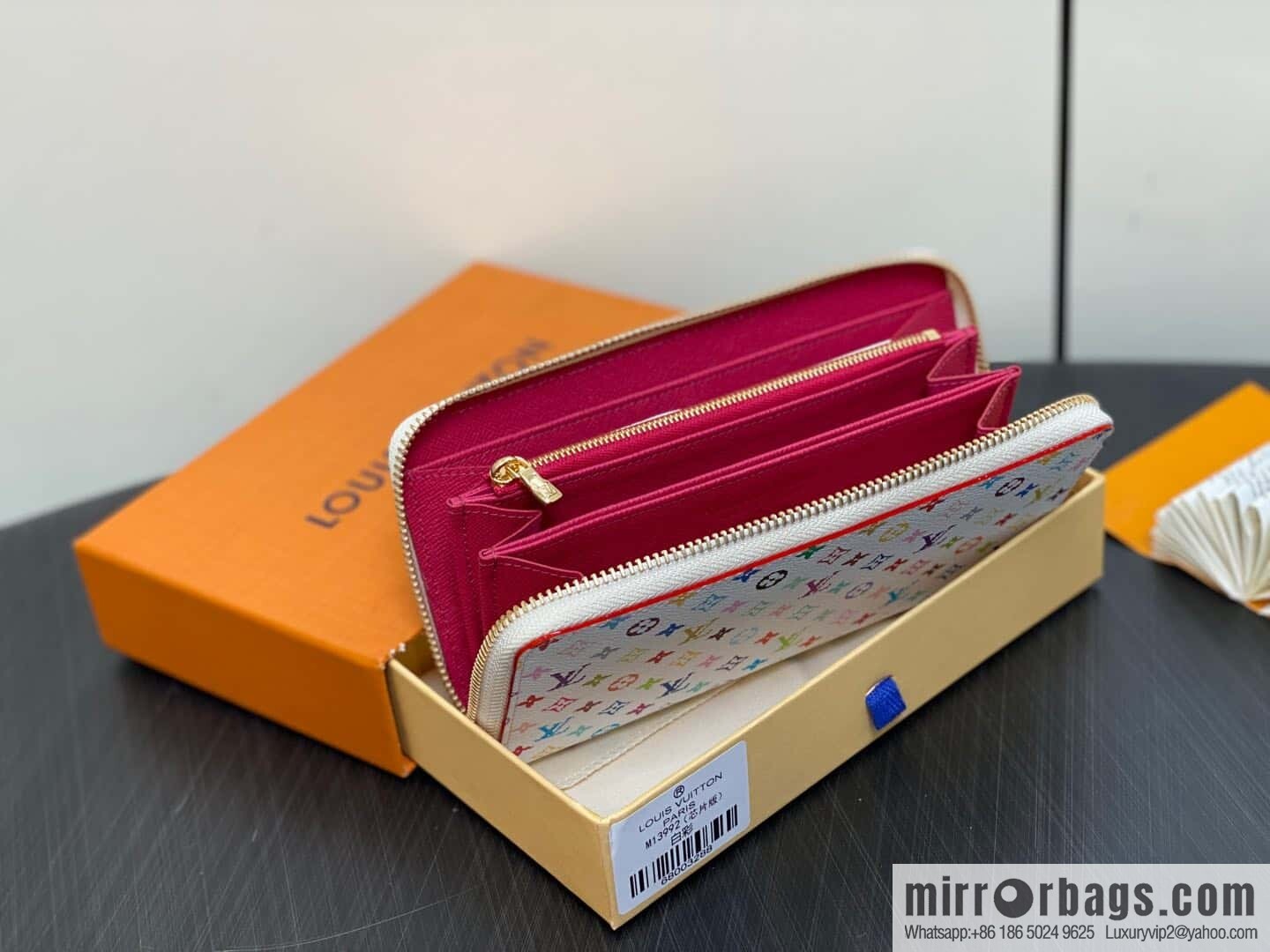 [Original single boutique] M13992 white color, single zipper wallet series Zippy zipper wallet