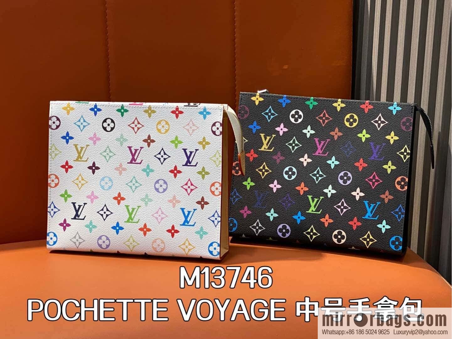 [Original order boutique] M13746 white color, handbag POCHETTE VOYAGE medium clutch bag