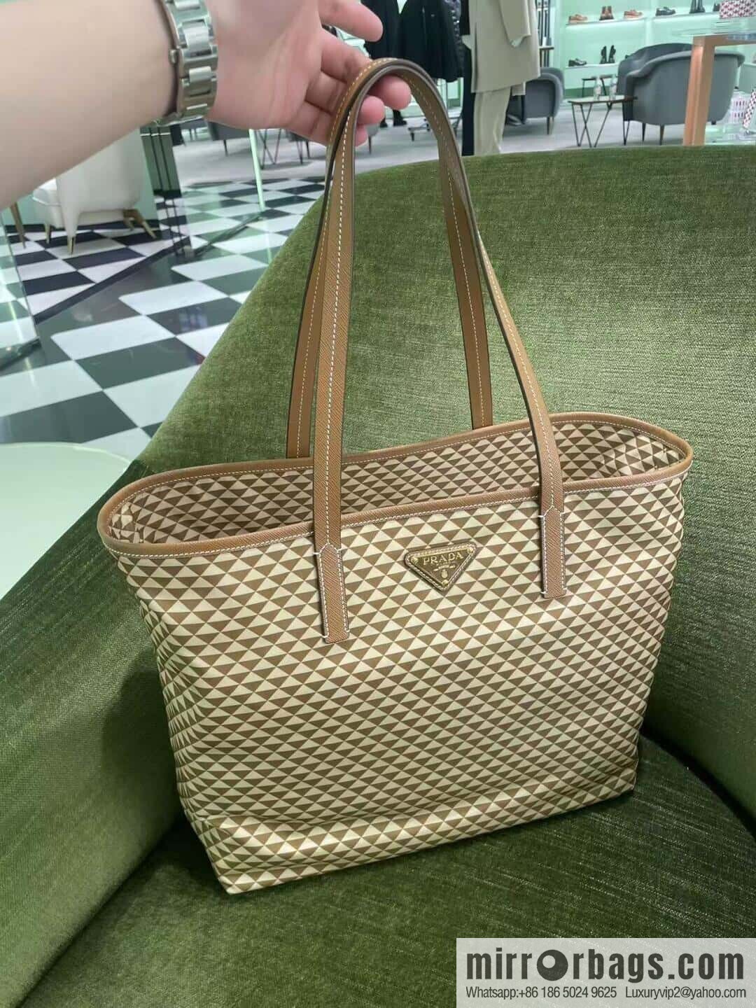 PRADA 🎉 new tote bag 🎉 1BD552 new 🎉🎉 apricot
