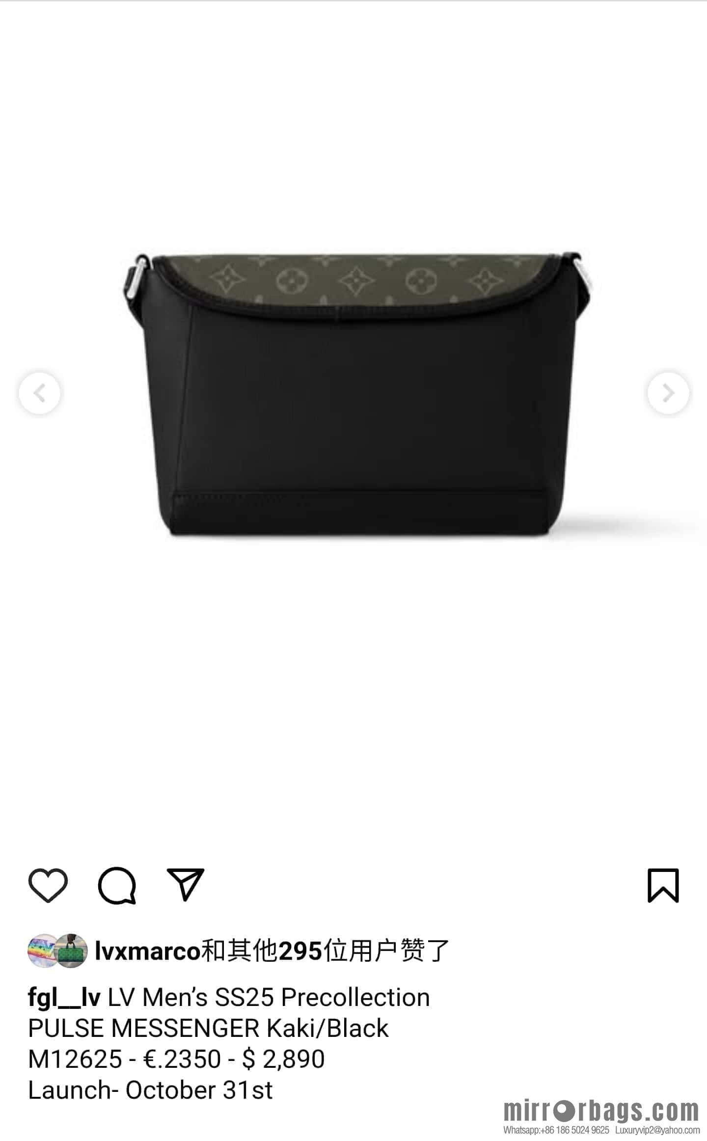 [Original order boutique] M12625 green flower, men's bag messenger bag series Pulse messenger bag
